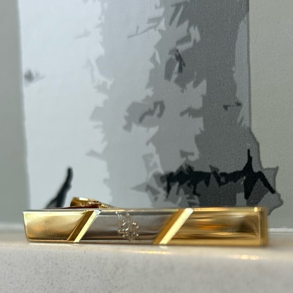 DIOR Gold & Silver Tie Stay Clip